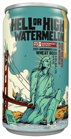 21st Amendment - Hell or High Watermelon Wheat (12 pack 12oz cans) (12 pack 12oz cans)