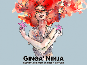 Black Hog Brewing - Ginga Ninja Red IPA with Ginger (6 pack 12oz cans) (6 pack 12oz cans)